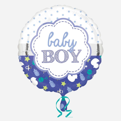 Baby Boy Helium Balloon - Celebrate a beautiful new beginning with this Baby Boy balloon.